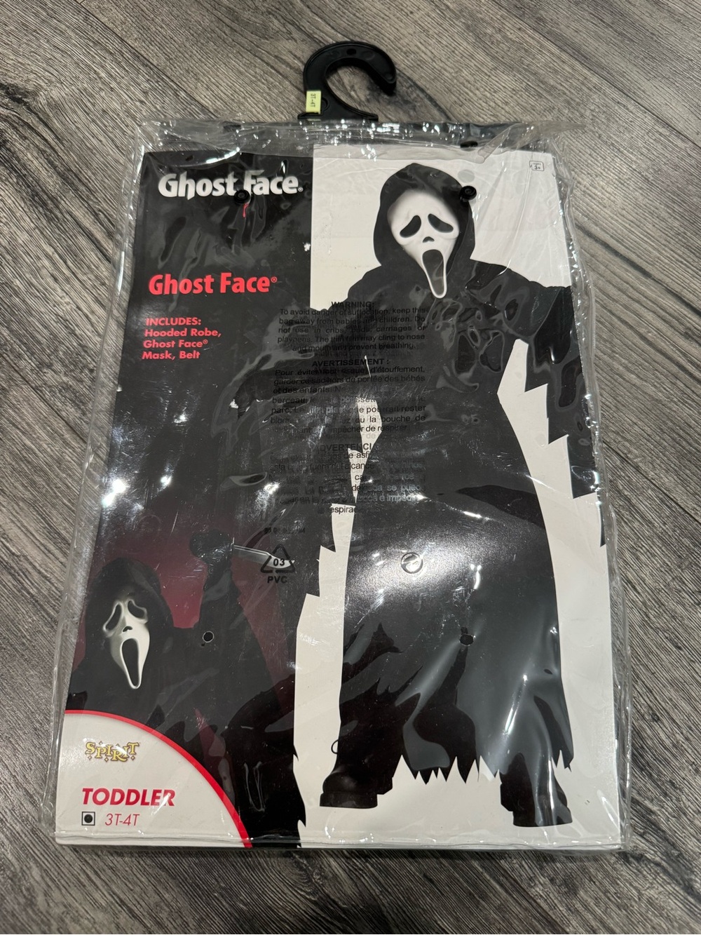 Spirit Toddler Ghost Face Costume - Black